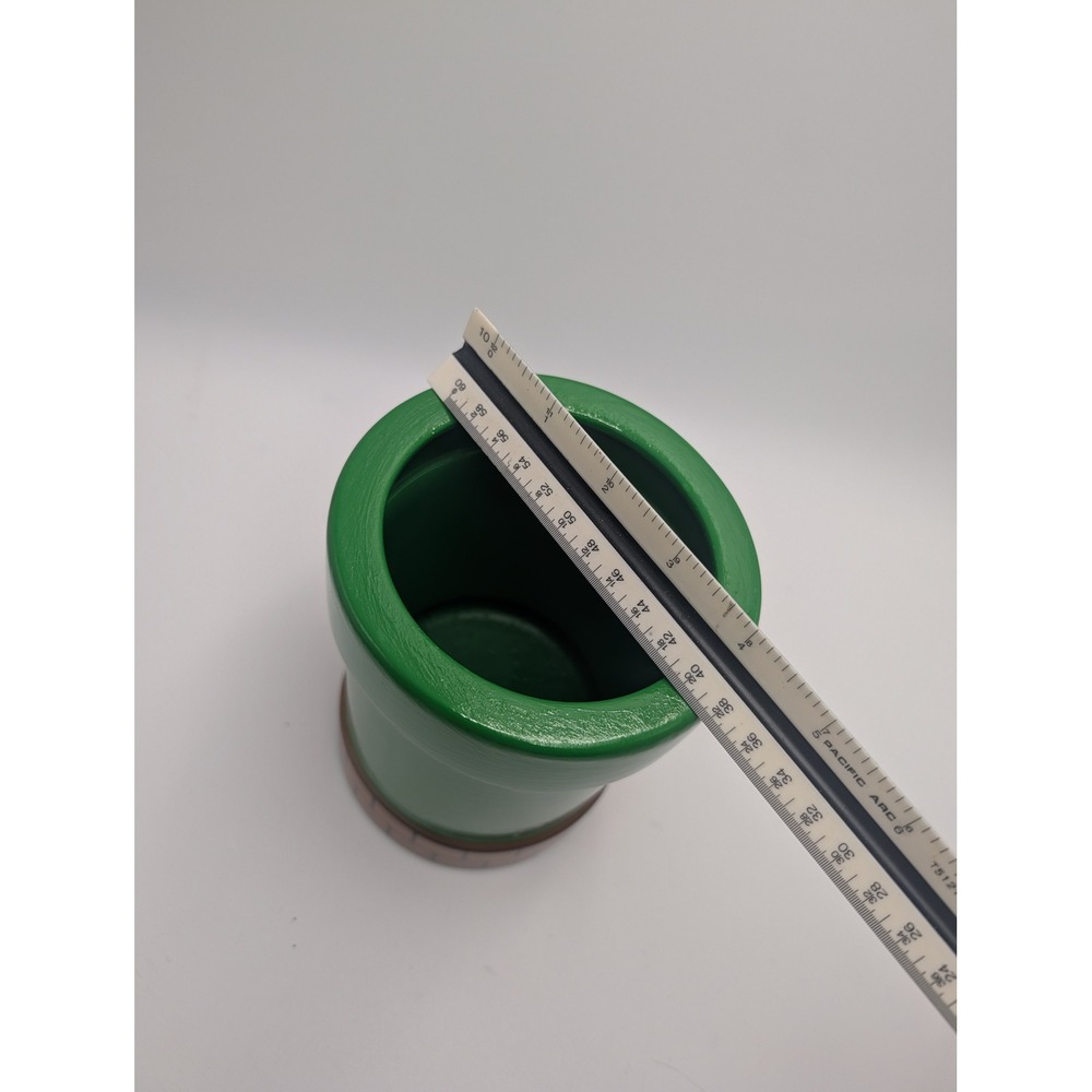 Green Warp Pipe Ceramic Pen Holder Retro Video Game Desk Organizer Cup - Picture 3 of 4